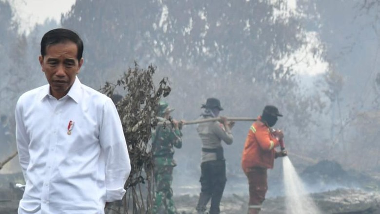 Beredar Luas Foto Jokowi Menangis di Lokasi Karhutla, Ternyata Begini Faktanya!