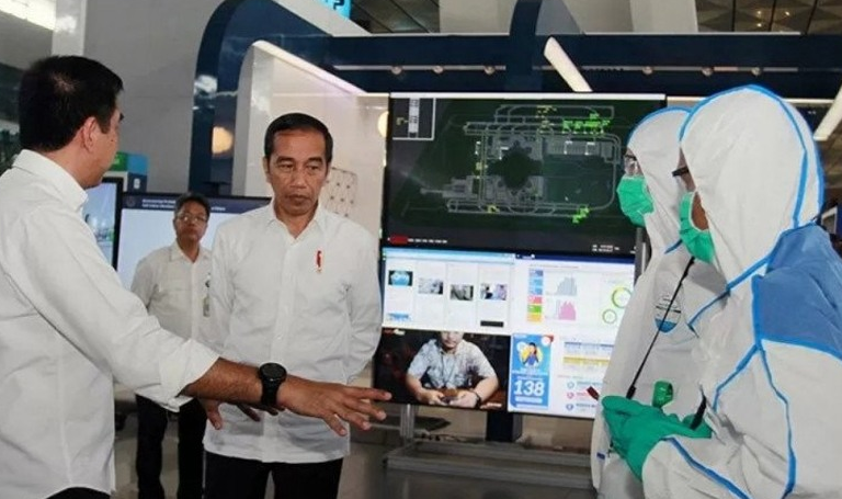 Presiden Jokowi dan Para Menterinya Jalanan Tes Virus Corona